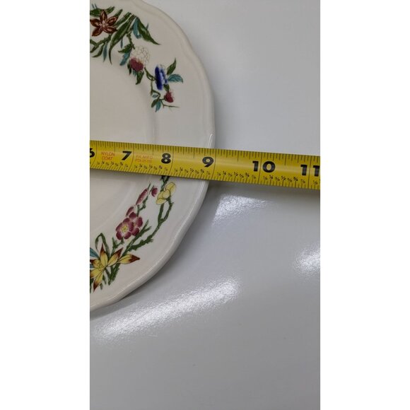 Syracuse China Bombay Restaurant Ware 9" Floral Plate Vintage Scalloped Edge USA - Picture 9 of 12
